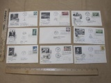 Batch of 9 First Day of Issue covers, including eight 1958 (Brussels Universal and International