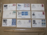 Nine 1957 First Day covers, including 50 Anniversary of US Air Force, 200th Anniversary of La