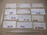 Batch of 1920s and 1930s New York stock receipts and bills. A variety of New York State and US stock