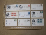Lot of 9 1959 through 1968 United Nations First Day of Issue covers, including a '59 World Refugee