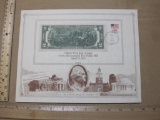 Souvenier Page Official First Day of Issue of the Bicentennial $2 Dollar Bill, April 13, 1976
