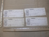 Four 1873 Promissory Notes from Jefferson, Pa. Two are signed and one is blank except for a partial