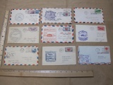 Lot of addressed US Air Mail envelopes with postage and postmarks from 1929 to 1959
