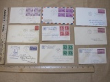 Batch of vintage (1932 to 1940) stamp, addressed envelopes with period stamps, including 2 cent