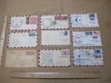 US envelope lot, postmarked from 1930 to 1960, most Air Mail envelopes. Some with Air Mail stamps.