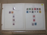 Lot of 1932 US postage stamps on display pages. They include 11 different George Washington stamps