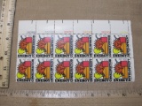 Energy Development and Energy Conservation large Block of twelve 13 cent stamps, Scott 1723-1724