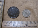 1919 50 Reis and 1911 20 Reis Coin, Republica Dos Estados Unidos Do Brasil