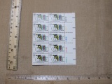 Block of 10 6 cent US Postage Stamps, Scott 1460