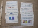 Lot of 1962 Russian Stamps, various commemoratives, hinged and mounted on display cards