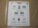 Lot of Armed Forces US Stamps, 1945-46, hinged on display page