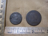 4 and 8 Maravedia Isabella II (1837-1850) Coins from Spain