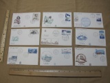 French Southern and Antarctic Lands lot of 9 First Day of Issue covers, from 1981, 1983 and 1986