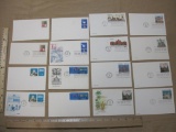 Lot of 16 US postal cards has a number of First Day of Issues, including 1968 Women Marines, 1970