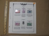 1957 Commemorative Stamps, in individual holders Alexander Hamilton, Fight Against Polio,