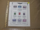 1941-1944 Wartime US Postage Stamps, hinged or in holders, includes Steamship, Railroad, United