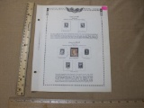 1851-57 Single Stamp in holder, attached to a display page. Possibly Scott #10 or #11