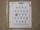 Thomas Jefferson 9 cent Stamp, Scott #667, in individual holder and mounted on a display page