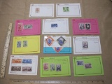 Lot of Russian Stamps, 1933-1937, hinged and mounted on display cards