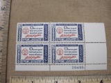 George Washington Credo block of four 1960 4 cent US postage stamps (#1180)