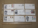 Lot of First Day Covers from 1977-1978, including Valley Forge Christmas, Folk Art Quilts, American