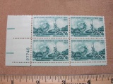 Block of four 1964 5 cent New York World's Fair US postage stamps (#1244)