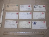 Lot of late 19th Century, early 20th Century addressed, stamped envelopes, including seven