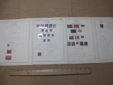 Four display pages featuring 1902 to 1909 US postage stamps.. They include 5 cent Abraham Lincoln