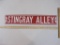 Metal Stingray Alley Embossed Sign, 2 lbs 12 oz