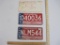 Two Metal 1976 Michigan License Plates D40036 & NLM544, embossed, 8 oz