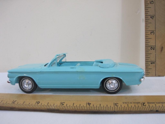 Turquoise 1964 Chevrolet Corvair 2-Door Convertible with matching interior and backseat audio