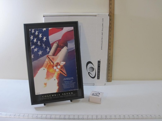 Columbia Seven Space Shuttle Electric Art Piece in original box, 3 lbs 8 oz