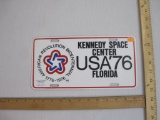 Kennedy Space Center Florida USA '76 American Revolution Bicentennial Metal Embossed License Plate,