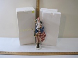 Lenox Star Spangled Santa Porcelain Figure in original box, 2 lbs 6 oz