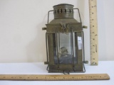 Vintage Brass Carriage Lantern, Wedge wick holder, 2 lbs 14 oz