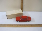 1960 Chevrolet Corvair Red 4-Door Sedan Promo Model Car with red and grey interior, 5 oz