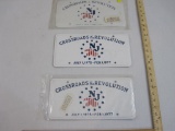 Three Crossroads of the Revolution July 1 1975-Feb 1 1977 Metal License Plates, 2 embossed, 10 oz