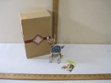 Krinkles by Patience Brewster Reindeer Ornament, Department 56, in original box, 9 oz