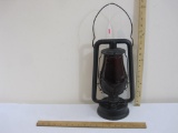 Dietz Hy-Lo Kerosene Lantern with Dietz Fitzall Red Glass Globe, 2 lbs