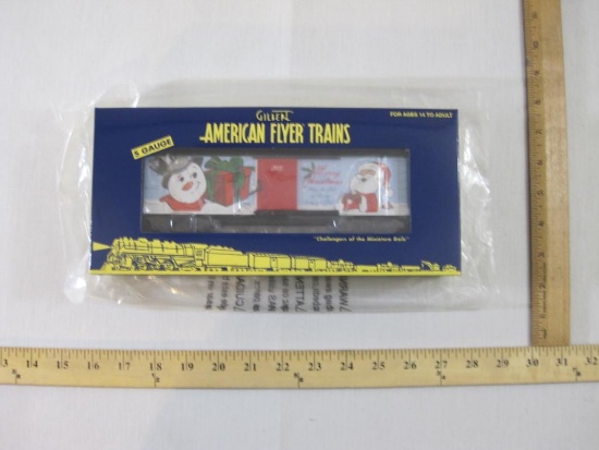 American Flyer Trains A/F 2015 Christmas Boxcar 6-48882, S Gauge, The AC Gilbert Co, new in box, 12