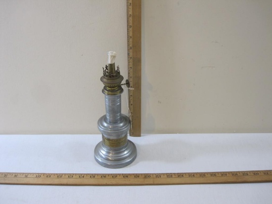French Pump Lamp circa 1800, marked Kosmosbrenner, 1 lb 6 oz