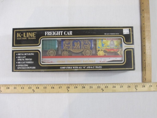 Circus Transport Railroad Classic Flat Car w/ Band, Baggage, & HS Wagon, O Scale, K691-5303, K-Line