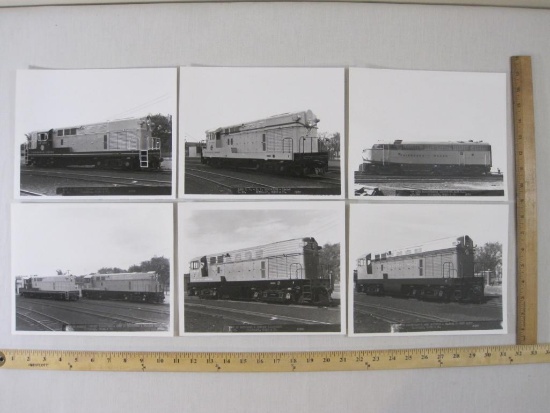 Six Black and White Fairbanks-Morse Railroad Locomotive Photos, 8"x10", 4 oz