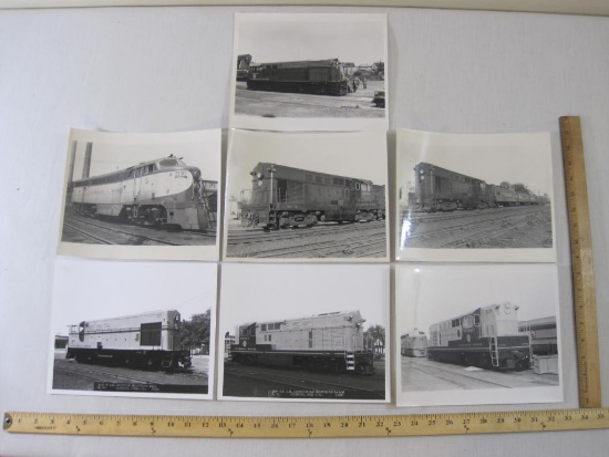 Seven Black and White Fairbanks-Morse Railroad Locomotive Photos, 8"x10", 4 oz
