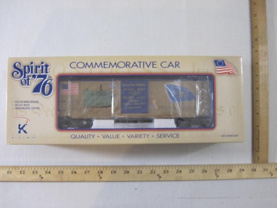 Spirit of '76 Pennsylvania State Boxcar Commemorative O Scale Train Car, K-Line K761-7602, new in