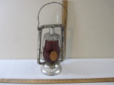 Dietz Monarch Kerosene Lantern with Red Glass Globe, 2 lbs
