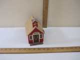 Schoolhouse Building for Train Displays, thin wood and cardboard construction, AS IS, 4 oz