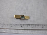OC Tanner 1/20 12 KT GF Deluxe Tie Clip, likely emerald accents, 5.8 g