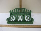 Lionel Pre-War Metal Green Railroad Bridge, standard gauge, 2 lbs