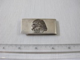Heavy Sterling Silver Money Clip, marked 925, 33.4 g